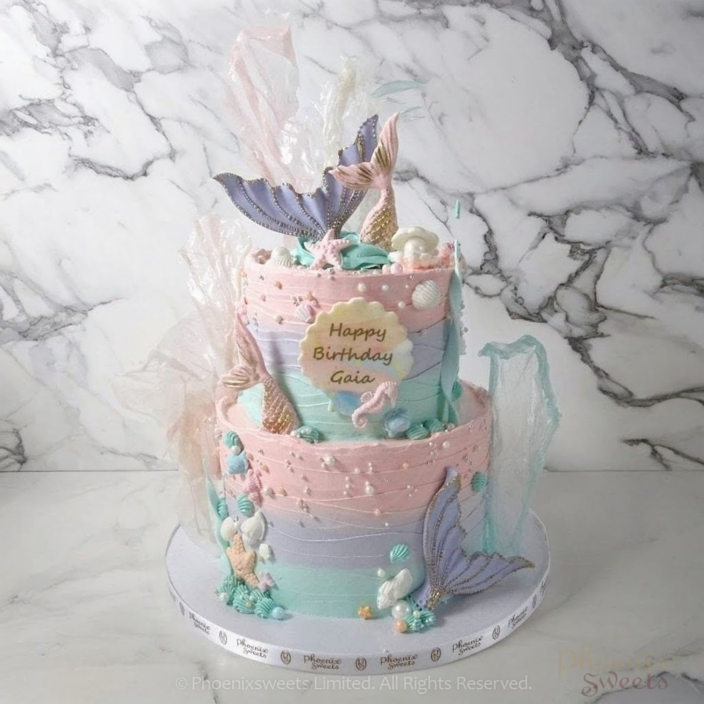 Butter Cream Cake - Mermaid Cake
