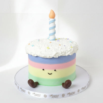 Butter Cream Cake - Smiley Face Cake