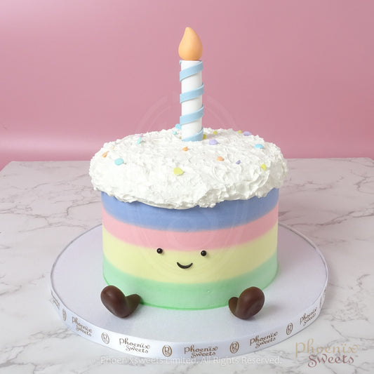 Butter Cream Cake - Smiley Face Cake