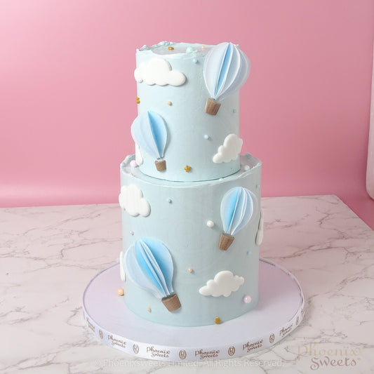 Butter Cream Cake - Hot Air Balloon Cake