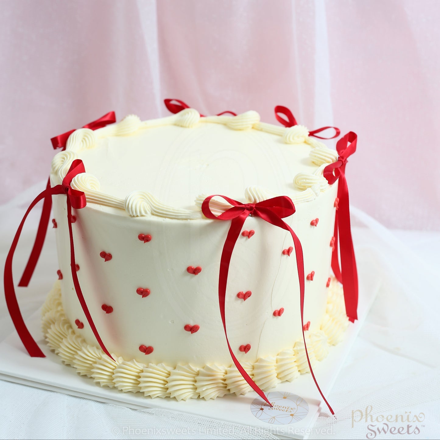 Butter Cream Cake - Vintage Ribbon Cake