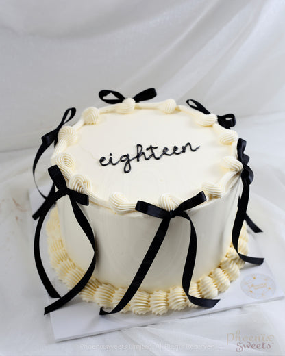 Butter Cream Cake - Vintage Ribbon Cake
