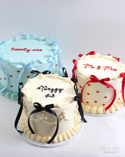 Butter Cream Cake - Vintage Ribbon Cake