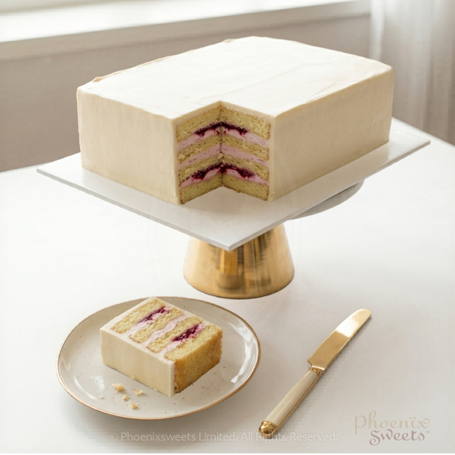 Butter Cream Cake - Plain Slab Cake