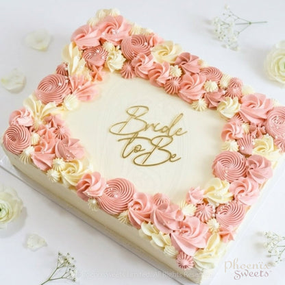 Butter Cream Cake - Vintage Piping Slab Cake