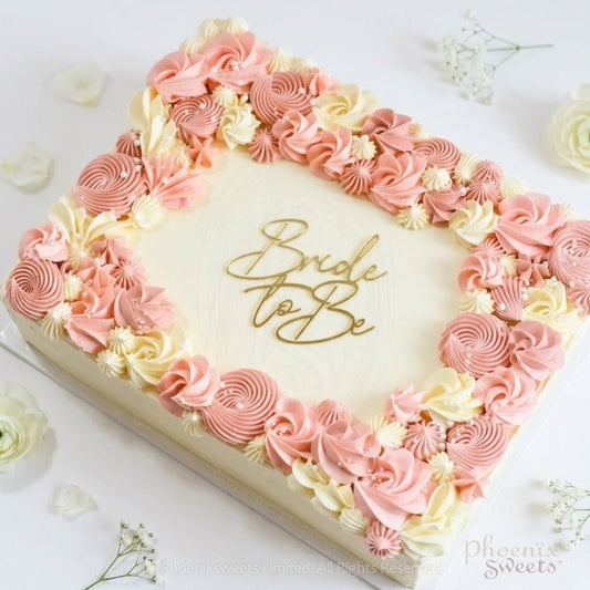 Butter Cream Cake - Vintage Piping Slab Cake
