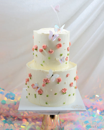 Butter Cream Cake - Whimsical Garden
