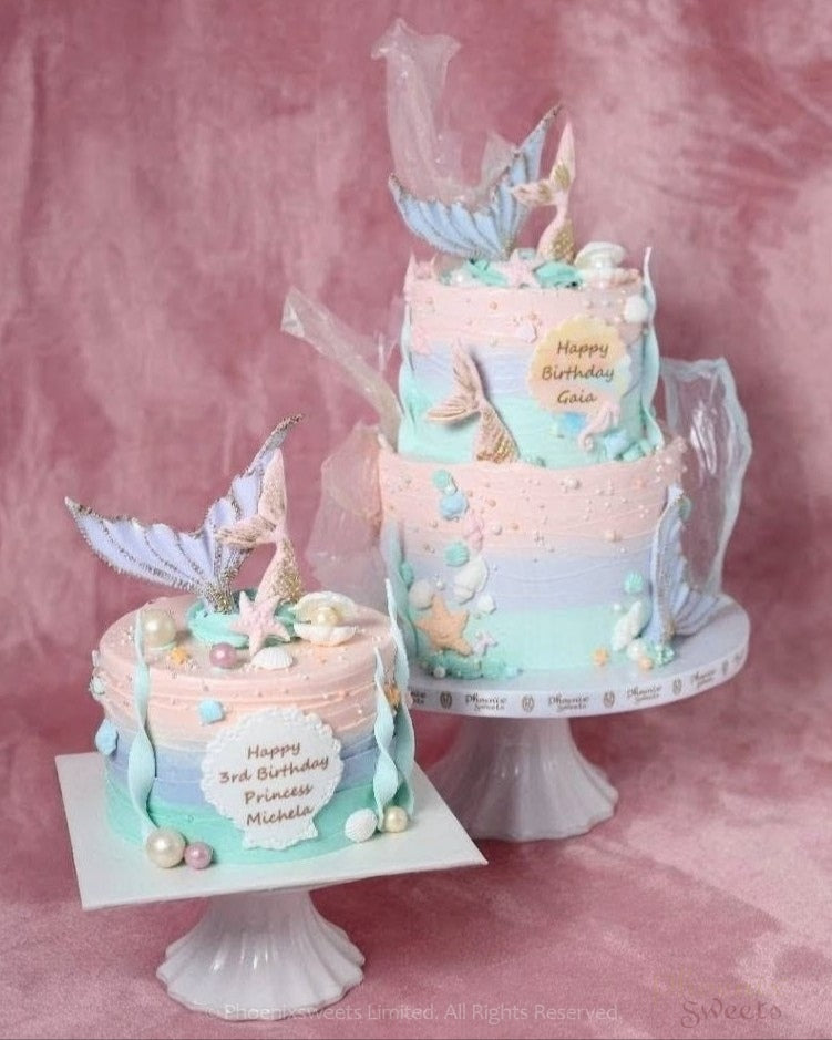 Butter Cream Cake - Mermaid Cake