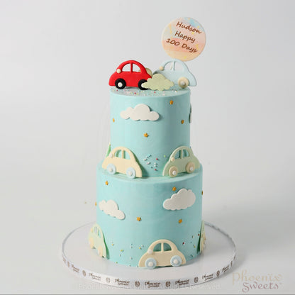 Butter Cream Cake - Little Cars Cake