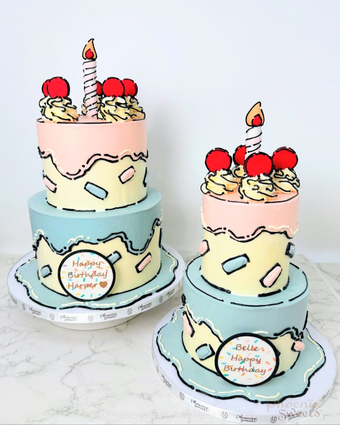 Butter Cream Cake - 2D Comic Cake