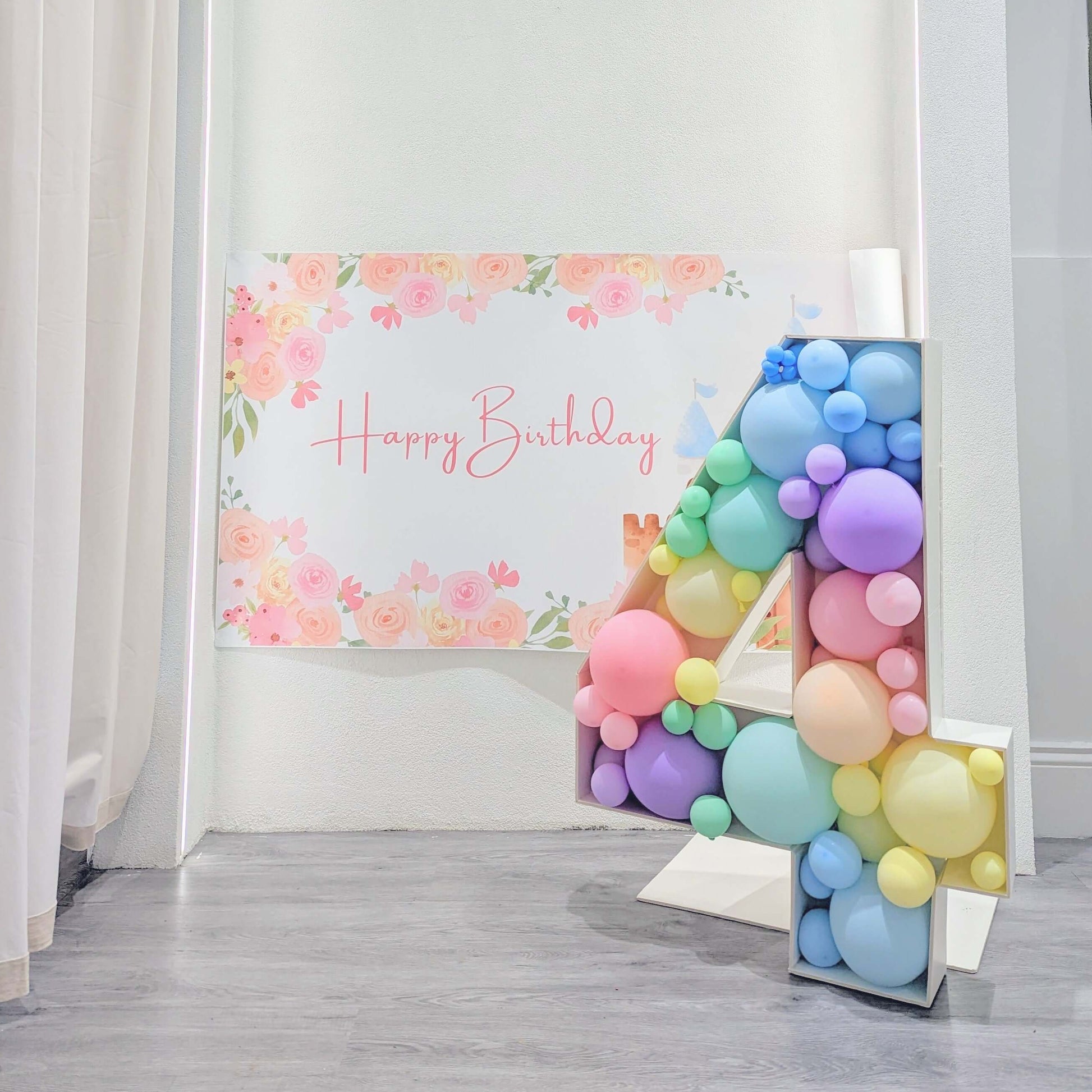 Phoenix Sweets Cakery - 3D Number with Balloon (Pastel Colour). Celebrate Birthday, Wedding, Baby Shower and Anniversary in Adelaide, South Australia with Delicate Designs. Gift Items also available.